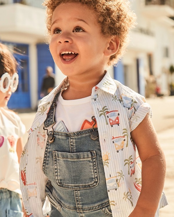 CAMISA ESTAMPADA AZUL AGUA