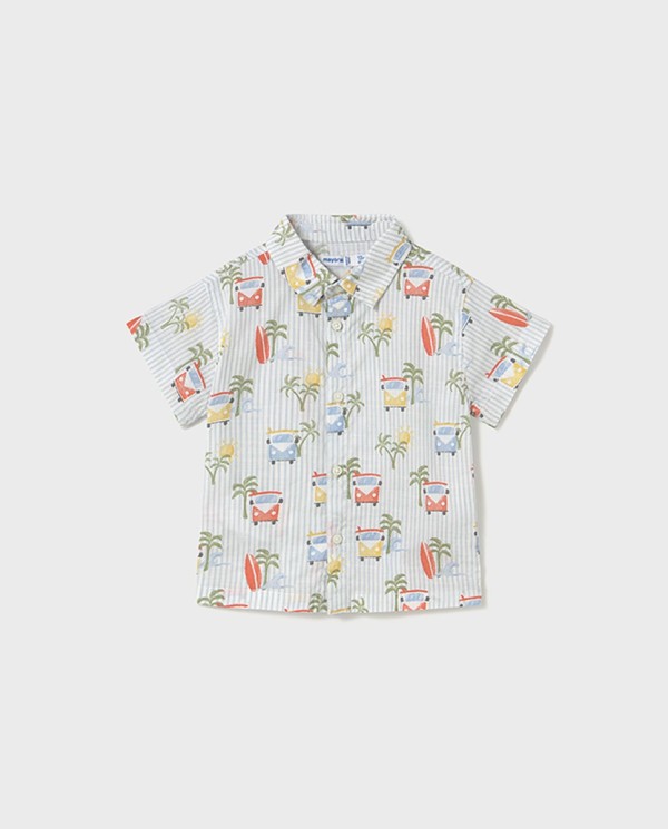 CAMISA ESTAMPADA AZUL AGUA