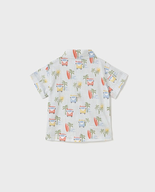 CAMISA ESTAMPADA AZUL AGUA