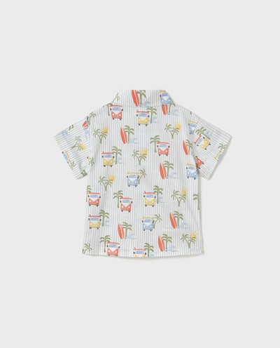 CAMISA ESTAMPADA AZUL AGUA