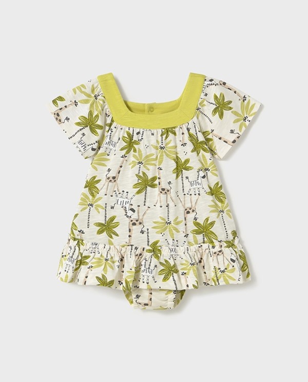 VESTIDO CON CUBREPAÑAL ESTAMPADO