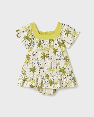 VESTIDO CON CUBREPAÑAL ESTAMPADO