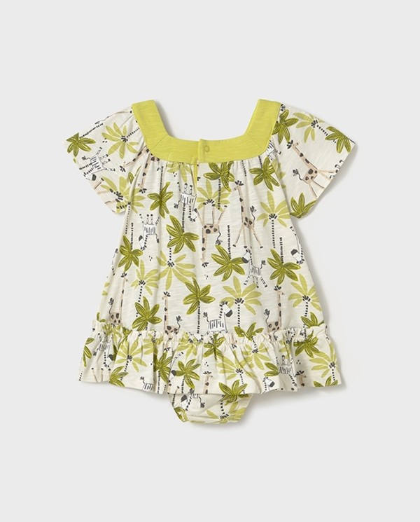 VESTIDO CON CUBREPAÑAL ESTAMPADO