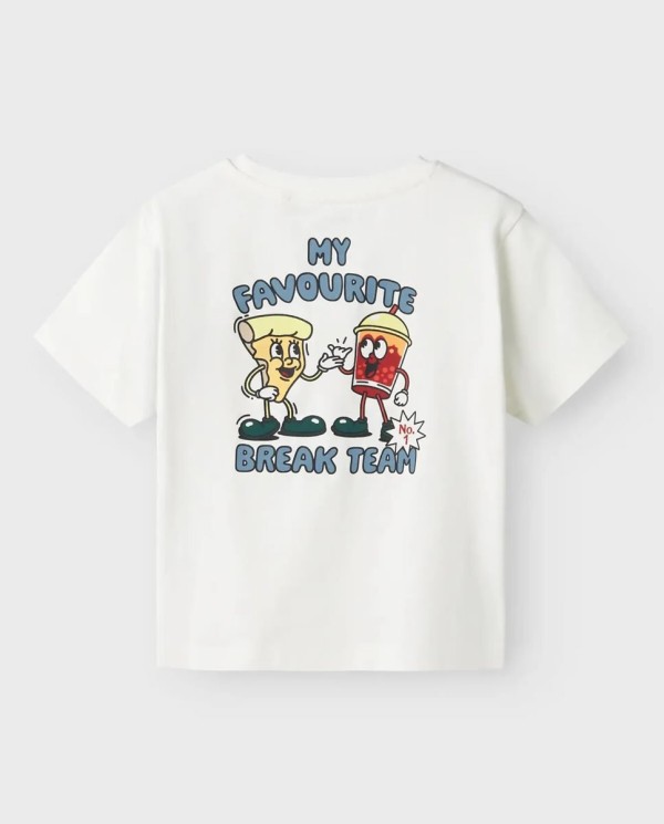 CAMISETA CON ESTAMPADO DETRÁS NATA