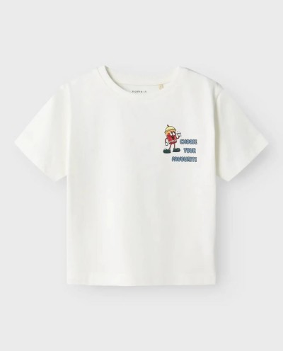 CAMISETA CON ESTAMPADO DETRÁS NATA