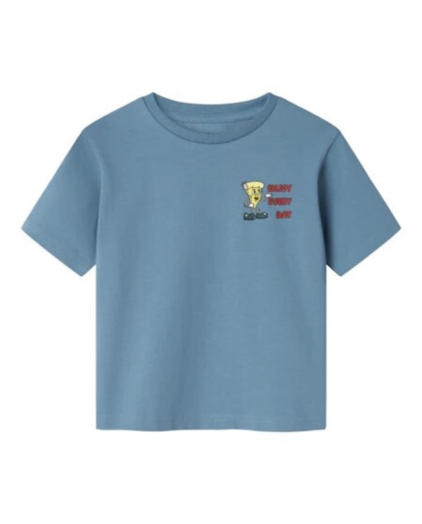 CAMISETA CON ESTAMPADO DETRÁS AZUL MEDIO 2