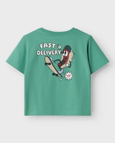 CAMISETA CON ESTAMPADO DETRÁS VERDE MENTA
