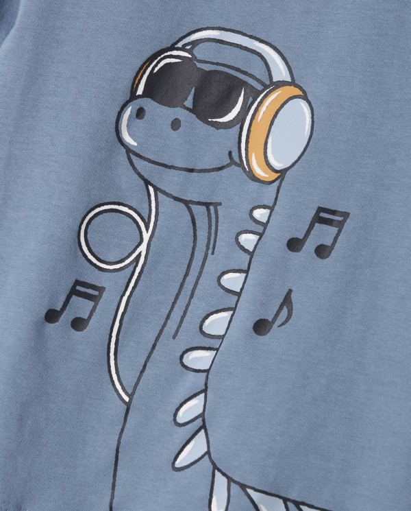 CAMISETA M/CORTA DINO AZUL MEDIO 2