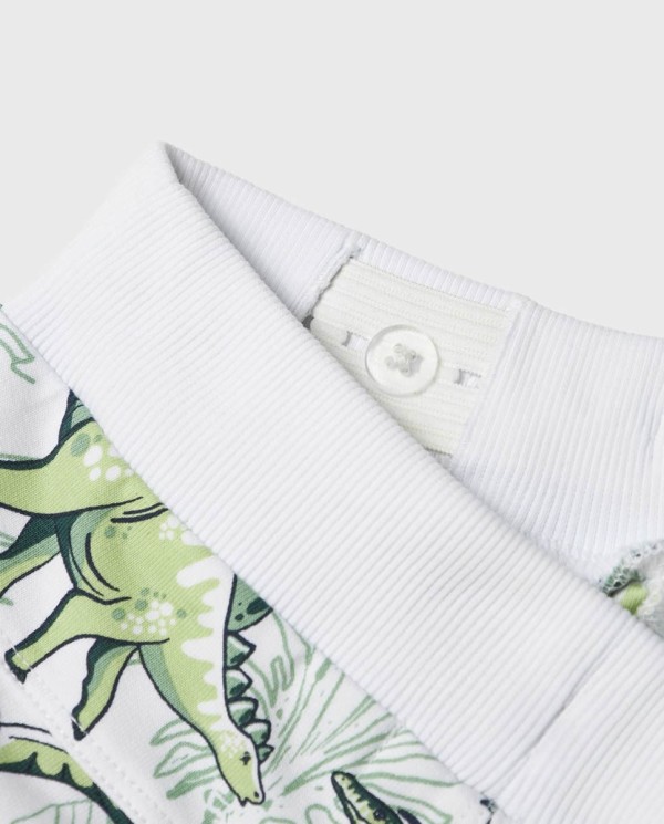 BERMUDA DE PUNTO ESTAMPADA BLANCO