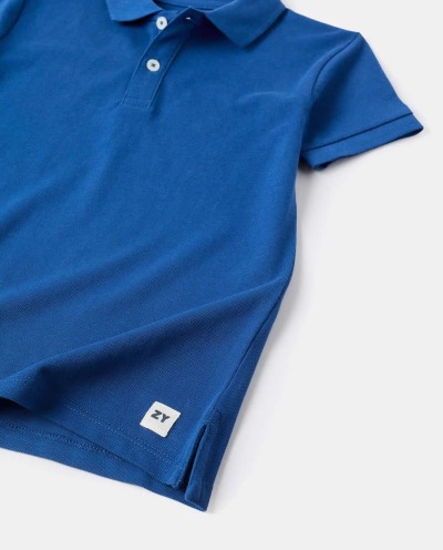POLO M/CORTA BASICO AZUL