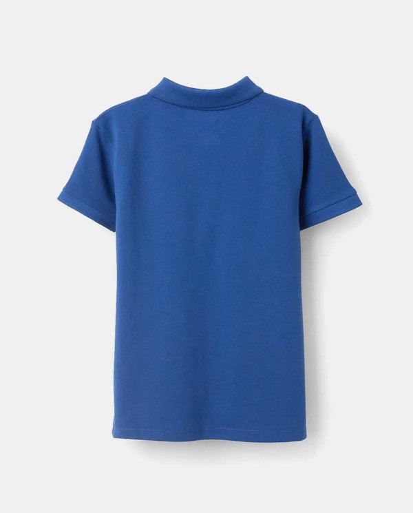 POLO M/CORTA BASICO AZUL 2