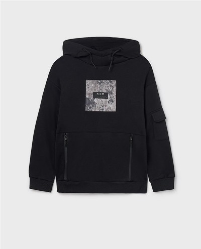 SUDADERA CONTRASTE PLANA