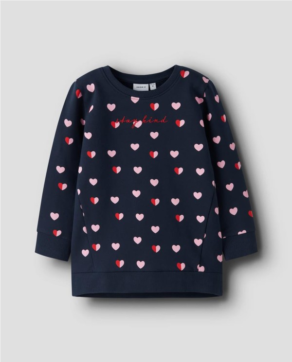 SUDADERA LARGA CORAZONES