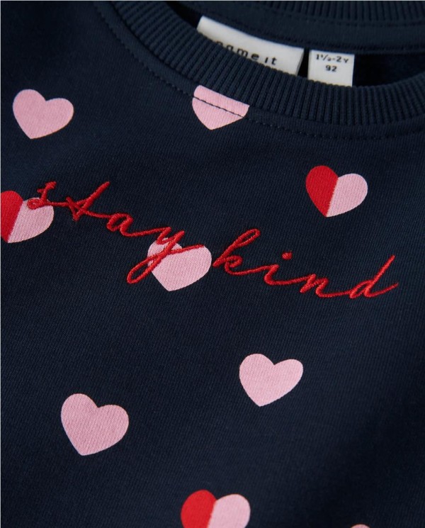 SUDADERA LARGA CORAZONES