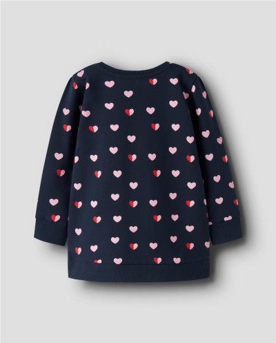 SUDADERA LARGA CORAZONES
