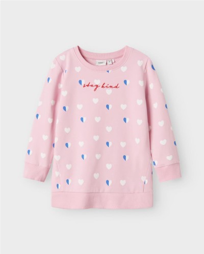 SUDADERA LARGA CORAZONES