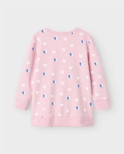 SUDADERA LARGA CORAZONES