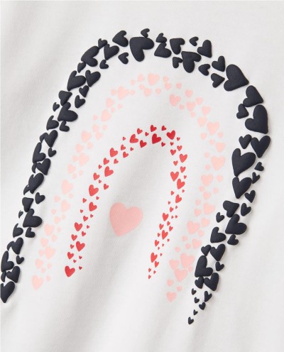 CAMISETA APLIQUE HEARTS