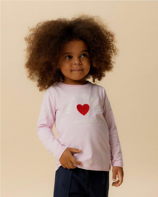 CAMISETA APLIQUE HEART