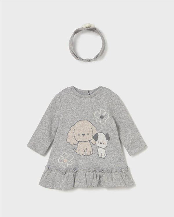 VESTIDO JACQUARD CON DIADEMA