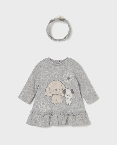 VESTIDO JACQUARD CON DIADEMA