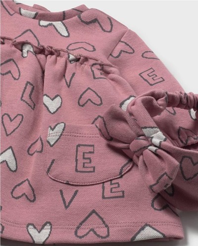 VESTIDO CON DIADEMA CORAZONES