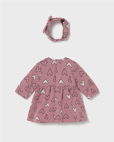 VESTIDO CON DIADEMA CORAZONES