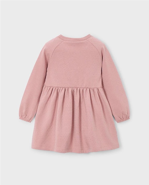 VESTIDO FELPA CON BOLSO FLOR