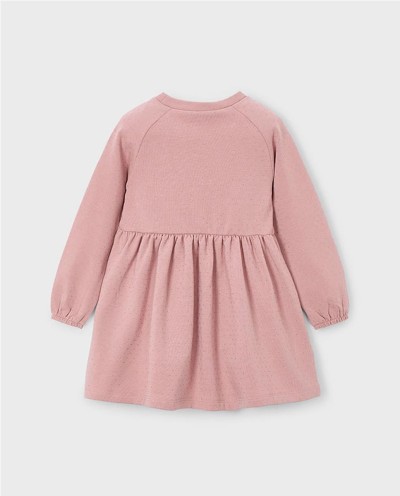 VESTIDO FELPA CON BOLSO FLOR