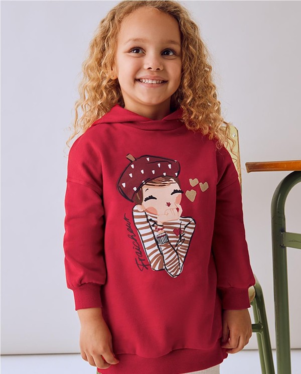 VESTIDO FELPA CAPUCHA FRAICHEUR