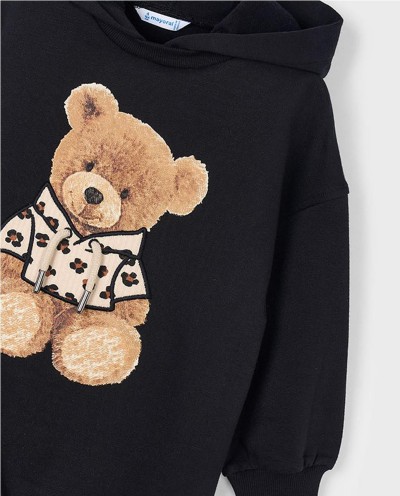 VESTIDO FELPA CAPUCHA OSITO