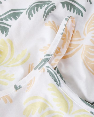 VESTIDO PUNTO TIRANTES PALMERAS