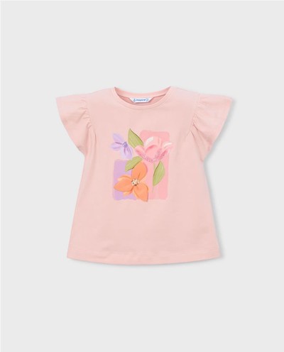 CAMISETA APLIQUE FLOR