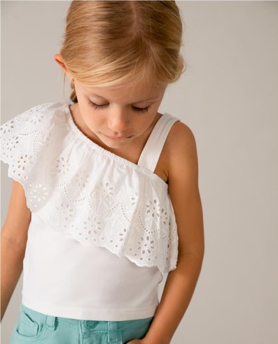 CAMISETA TIRANTE CON VOLANTE