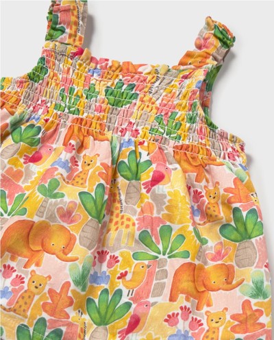 VESTIDO ESTAMPADO CON DIADEMA