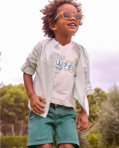 BERMUDA RELAXED FIT LINO