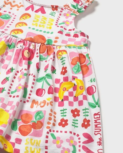 VESTIDO ESTAMPADO CON RANITA