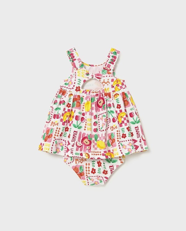 VESTIDO ESTAMPADO CON RANITA