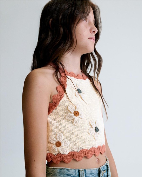 TOP TRICOT FLORES