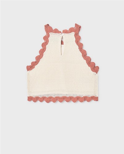 TOP TRICOT FLORES