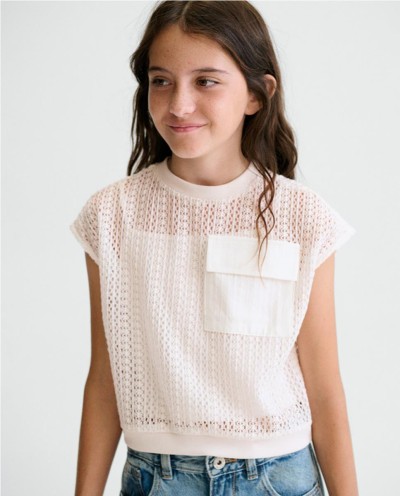 CAMISETA CALADA CON TOP