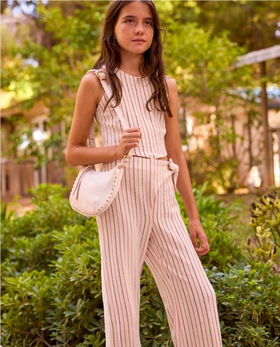 CONJUNTO PANTALÓN Y TOP RAYAS