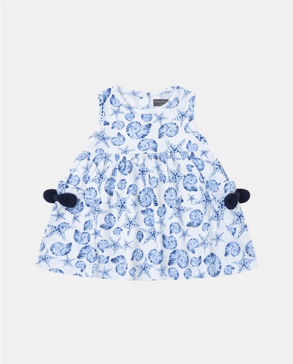 VESTIDO ESTAMPADO CONCHAS MARINAS