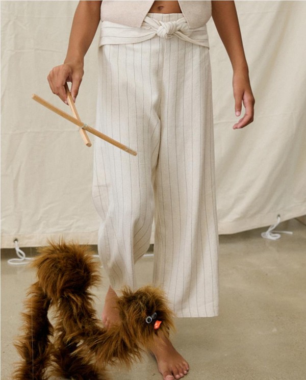 PANTALÓN CAPRI LINO RAYAS 2
