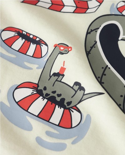 CAMISETA BOLSILLO DINOS