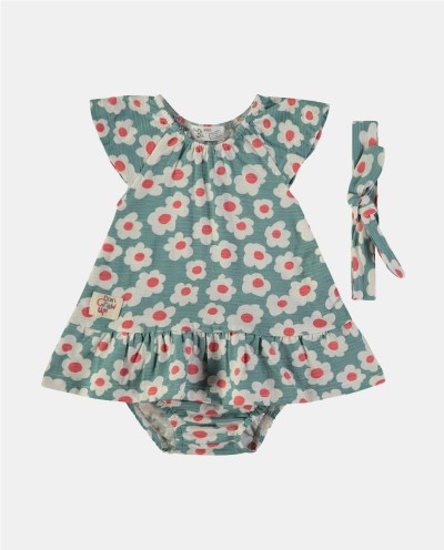 VESTIDO ESTAMPADO CON DIADEMA+RANITA