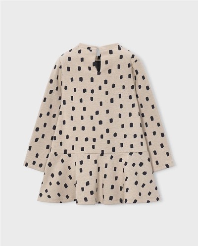 VESTIDO ESTAMPADO CON BOLSO DE PERRITO