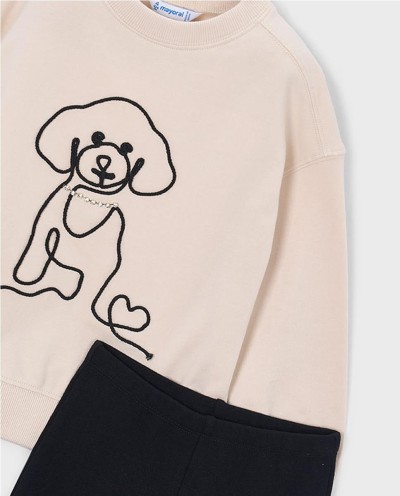 CONJUNTO LEGGING CON SUDADERA PERRITO