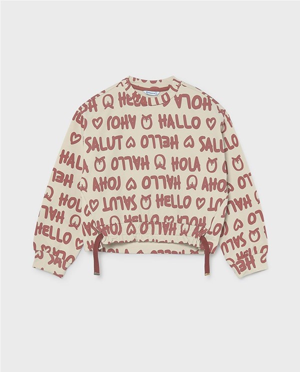 SUDADERA ESTAMPADA HELLO 2