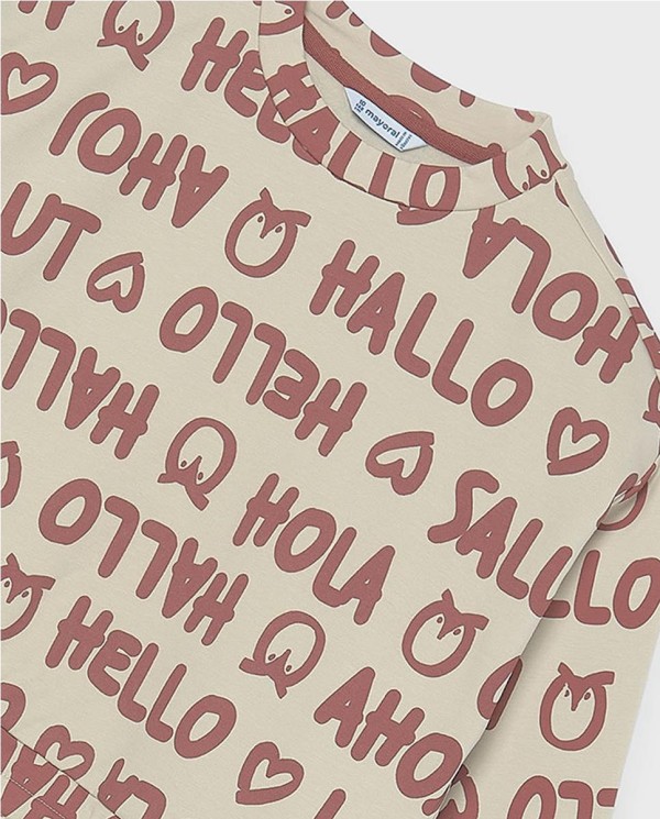 SUDADERA ESTAMPADA HELLO